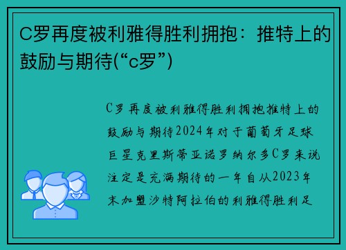 C罗再度被利雅得胜利拥抱：推特上的鼓励与期待(“c罗”)